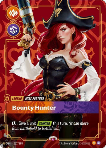 Miss Fortune - Bounty Hunter (Metal) (267/298) [Riftbound Organized Play Promotional Cards] - The Mythic Store | 24h Order Processing