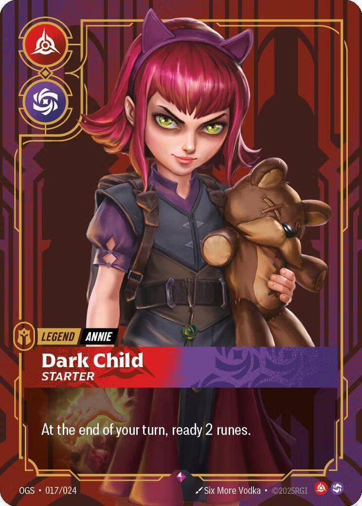 Annie - Dark Child (Metal) (017/024) [Riftbound Organized Play Promotional Cards] - The Mythic Store | 24h Order Processing