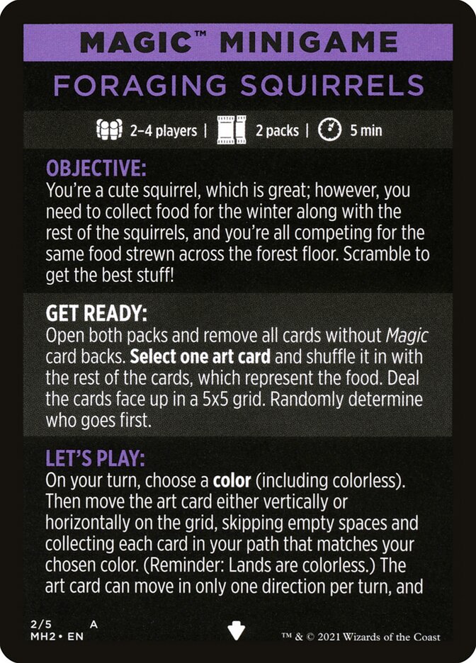 Foraging Squirrels (Magic Minigame) [Modern Horizons 2 Minigame] - The Mythic Store | 24h Order Processing