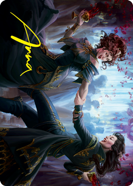 Falkenrath Celebrants 1 Art Card (Gold-Stamped Signature) [Innistrad: Crimson Vow Art Series] - The Mythic Store | 24h Order Processing