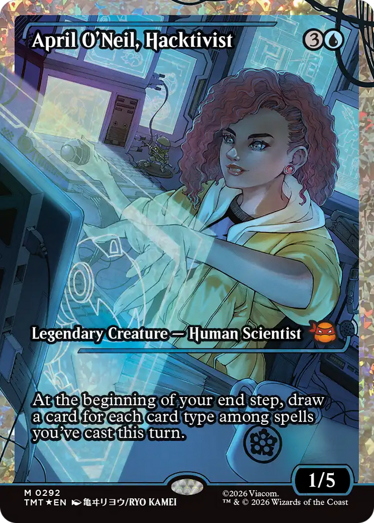 April O'Neil, Hacktivist (0292) (Showcase) (Fracture Foil) [Teenage Mutant Ninja Turtles] - The Mythic Store | 24h Order Processing
