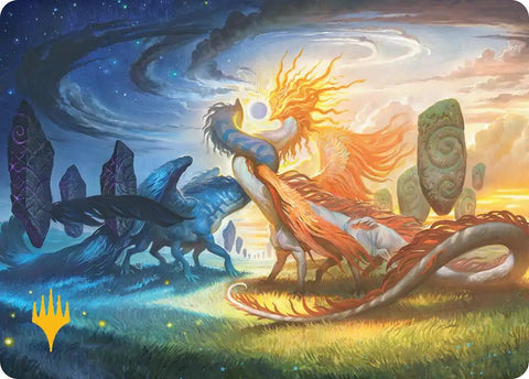 Celestial Reunion Art Card (19/54) (Gold-Stamped Planeswalker Symbol) [Lorwyn Eclipsed Art Series] - The Mythic Store | 24h Order Processing