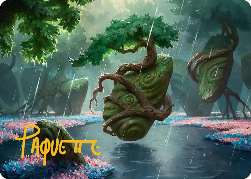 Rain-Slicked Copse Art Card (Gold-Stamped Signature) [Lorwyn Eclipsed Art Series] - The Mythic Store | 24h Order Processing