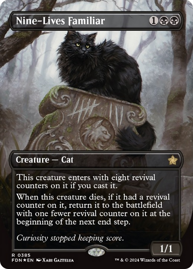 Nine-Lives Familiar (Borderless Mana Foil) [Foundations] - The Mythic Store | 24h Order Processing