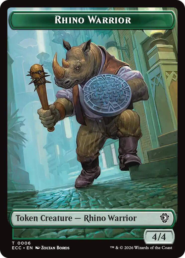 Rhino Warrior // Elemental (0009) Double-Sided Token [Lorwyn Eclipsed Tokens] - The Mythic Store | 24h Order Processing
