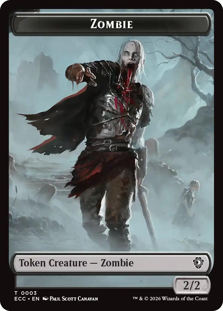 Zombie // Elf Warrior Double-Sided Token [Lorwyn Eclipsed Tokens] - The Mythic Store | 24h Order Processing