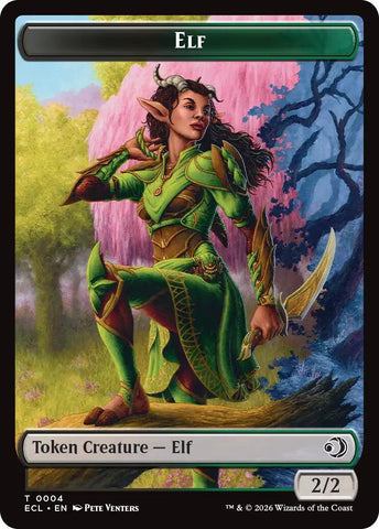 Elf // Treasure Double-Sided Token [Lorwyn Eclipsed Tokens] - The Mythic Store | 24h Order Processing
