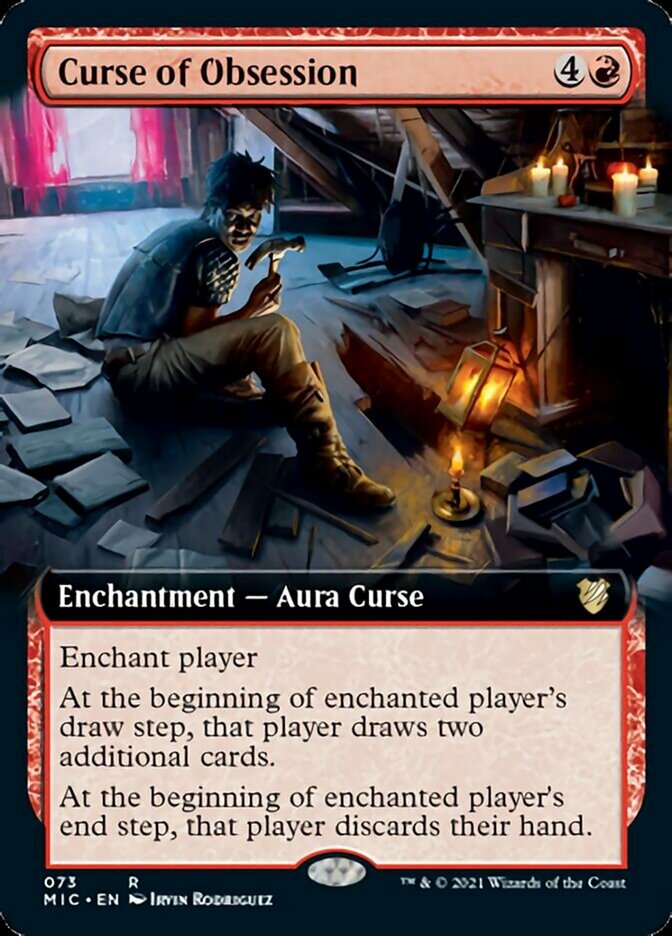 Curse of Obsession (Extended Art) [Innistrad: Midnight Hunt Commander] - The Mythic Store | 24h Order Processing