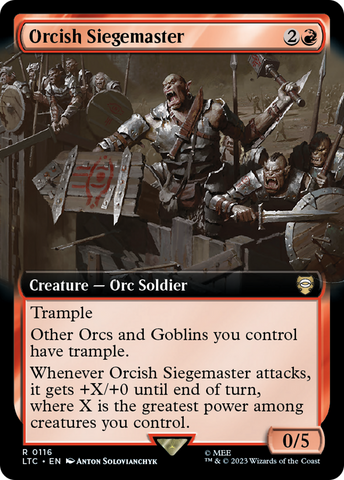 Orcish Siegemaster (Extended Art) [The Lord of the Rings: Tales of Middle-Earth Commander] - The Mythic Store | 24h Order Processing