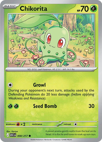 Chikorita (008/217) [Mega Evolution: Ascended Heroes] - The Mythic Store | 24h Order Processing
