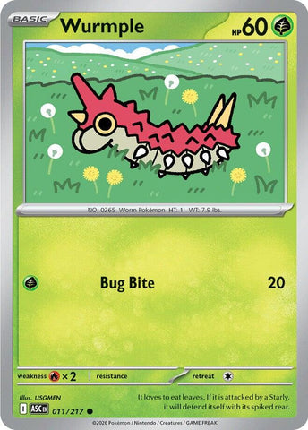 Wurmple (011/217) [Mega Evolution: Ascended Heroes] - The Mythic Store | 24h Order Processing