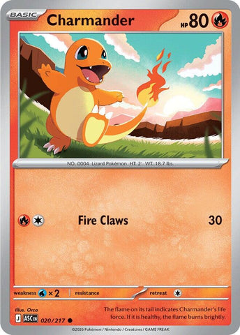 Charmander (020/217) [Mega Evolution: Ascended Heroes] - The Mythic Store | 24h Order Processing