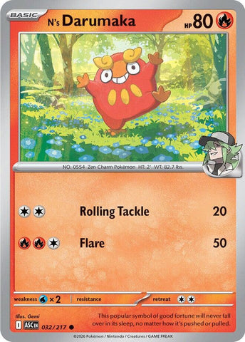 N's Darumaka (032/217) [Mega Evolution: Ascended Heroes] - The Mythic Store | 24h Order Processing