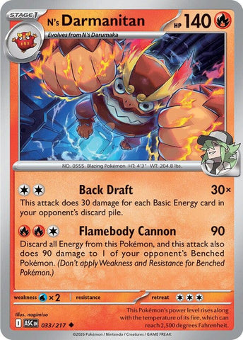 N's Darmanitan (033/217) [Mega Evolution: Ascended Heroes] - The Mythic Store | 24h Order Processing