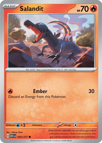 Salandit (034/217) [Mega Evolution: Ascended Heroes] - The Mythic Store | 24h Order Processing