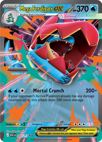 Mega Feraligatr ex (043/217) [Mega Evolution: Ascended Heroes] - The Mythic Store | 24h Order Processing