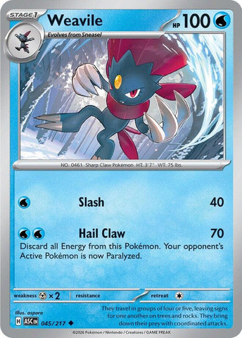 Weavile (045/217) [Mega Evolution: Ascended Heroes] - The Mythic Store | 24h Order Processing