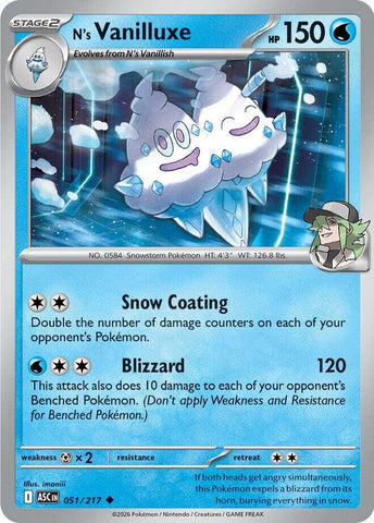 N's Vanilluxe (051/217) [Mega Evolution: Ascended Heroes] - The Mythic Store | 24h Order Processing