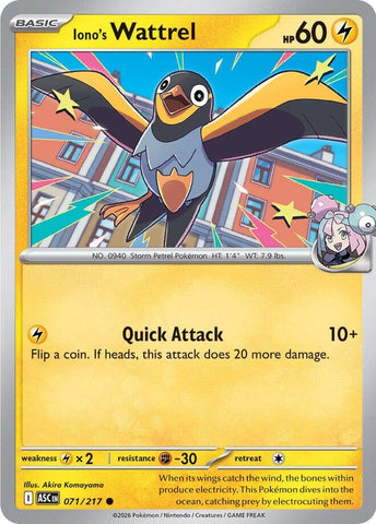 Iono's Wattrel (071/217) [Mega Evolution: Ascended Heroes] - The Mythic Store | 24h Order Processing