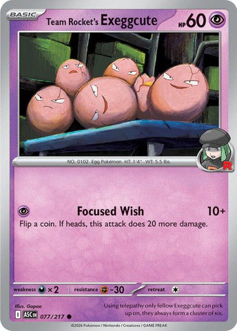 Team Rocket's Exeggcute (077/217) [Mega Evolution: Ascended Heroes] - The Mythic Store | 24h Order Processing