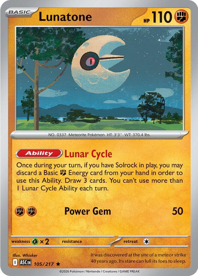 Lunatone (105/217) [Mega Evolution: Ascended Heroes] - The Mythic Store | 24h Order Processing