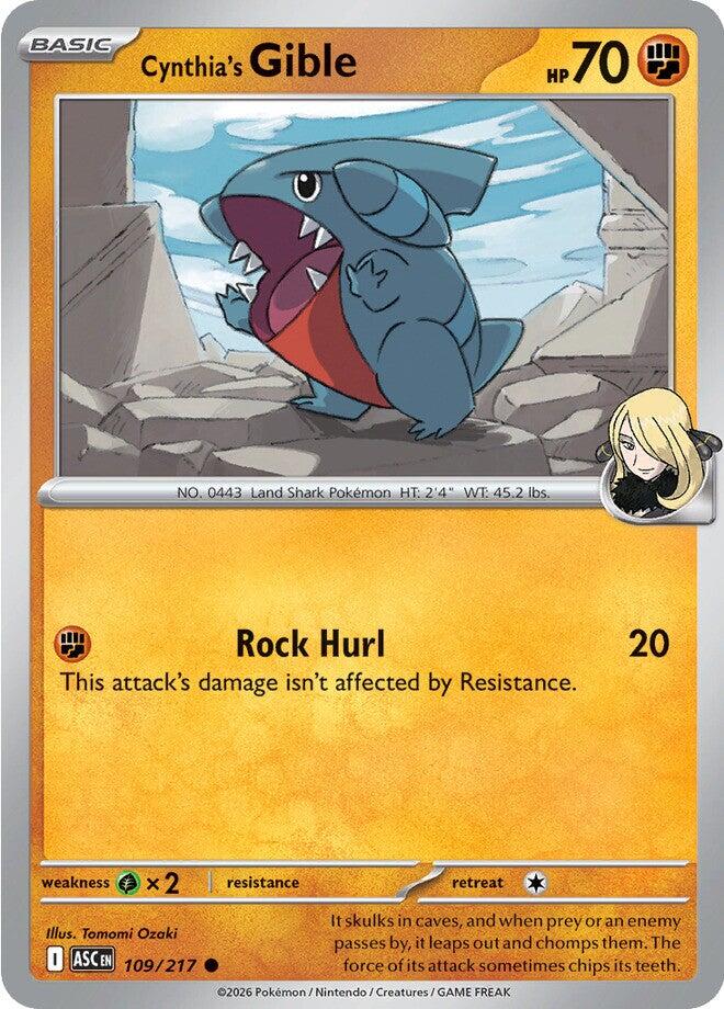 Cynthia's Gible (109/217) [Mega Evolution: Ascended Heroes] - The Mythic Store | 24h Order Processing