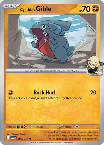Cynthia's Gible (109/217) [Mega Evolution: Ascended Heroes] - The Mythic Store | 24h Order Processing