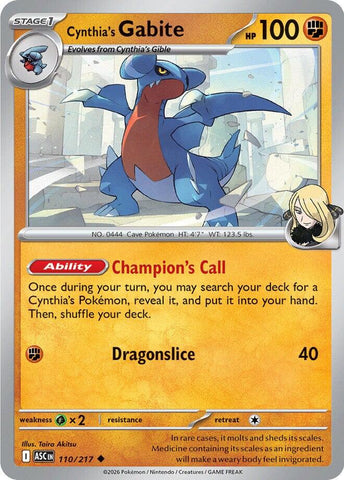 Cynthia's Gabite (110/217) [Mega Evolution: Ascended Heroes] - The Mythic Store | 24h Order Processing