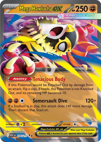 Mega Hawlucha ex (116/217) [Mega Evolution: Ascended Heroes] - The Mythic Store | 24h Order Processing