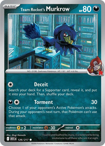 Team Rocket's Murkrow (126/217) [Mega Evolution: Ascended Heroes] - The Mythic Store | 24h Order Processing