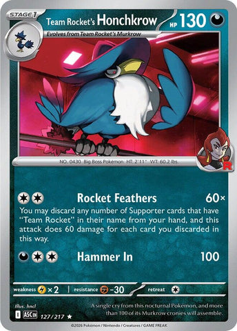 Team Rocket's Honchkrow (127/217) [Mega Evolution: Ascended Heroes] - The Mythic Store | 24h Order Processing