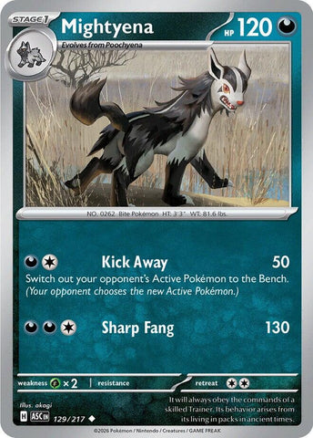 Mightyena (129/217) [Mega Evolution: Ascended Heroes] - The Mythic Store | 24h Order Processing