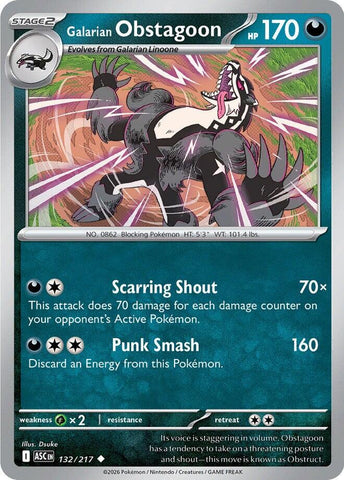 Galarian Obstagoon (132/217) [Mega Evolution: Ascended Heroes] - The Mythic Store | 24h Order Processing