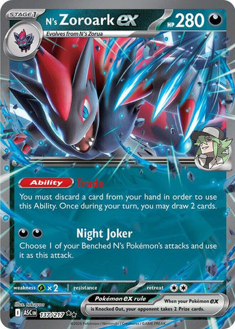 N's Zoroark ex (137/217) [Mega Evolution: Ascended Heroes] - The Mythic Store | 24h Order Processing