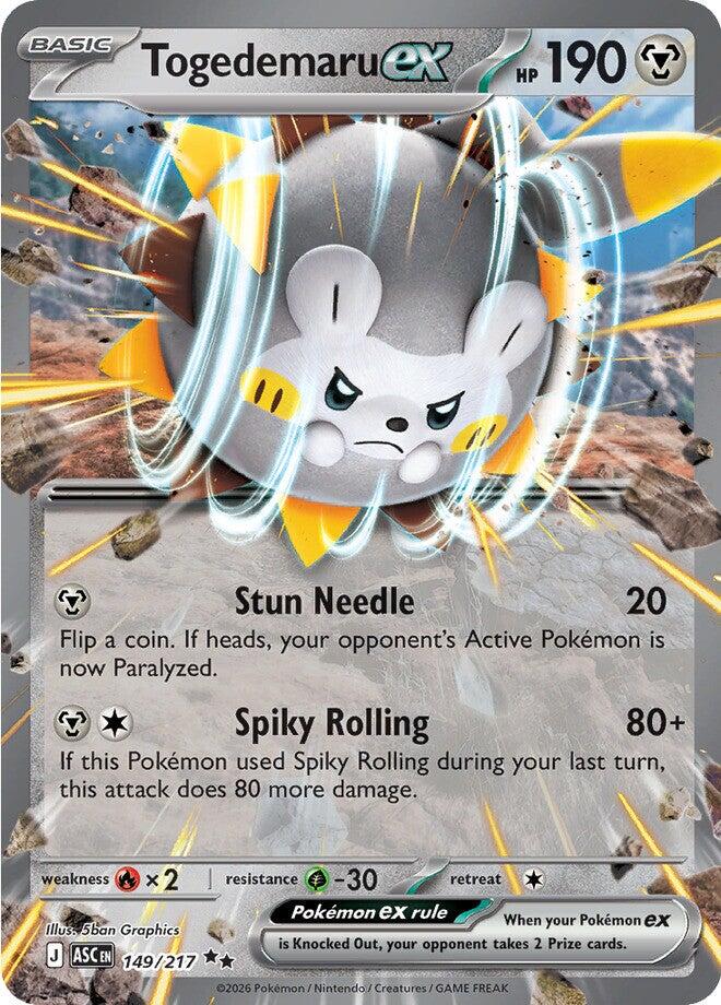 Togedemaru ex (149/217) [Mega Evolution: Ascended Heroes] - The Mythic Store | 24h Order Processing