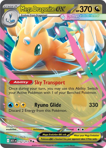 Mega Dragonite ex (152/217) [Mega Evolution: Ascended Heroes] - The Mythic Store | 24h Order Processing