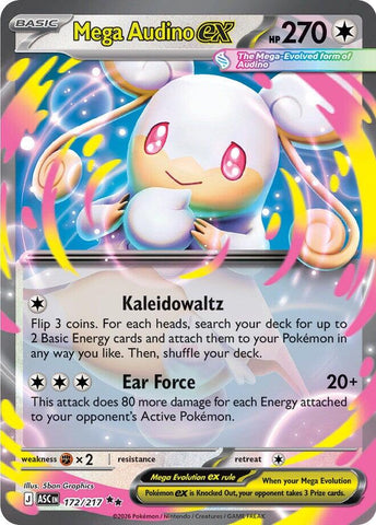 Mega Audino ex (172/217) [Mega Evolution: Ascended Heroes] - The Mythic Store | 24h Order Processing