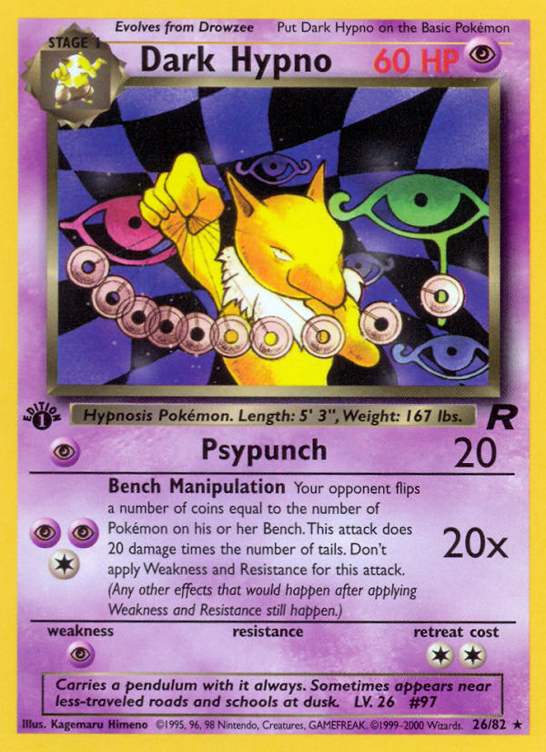 Dark Hypno (26/82) [Team Rocket 1st Edition] - The Mythic Store | 24h Order Processing