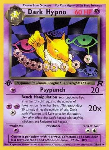 Dark Hypno (26/82) [Team Rocket 1st Edition] - The Mythic Store | 24h Order Processing