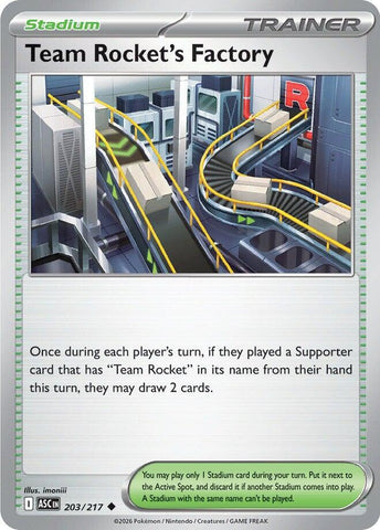 Team Rocket's Factory (203/217) [Mega Evolution: Ascended Heroes] - The Mythic Store | 24h Order Processing