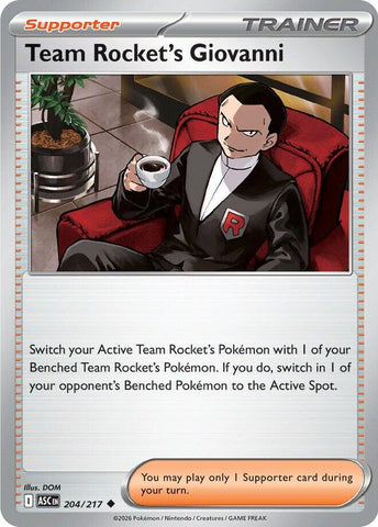 Team Rocket's Giovanni (204/217) [Mega Evolution: Ascended Heroes] - The Mythic Store | 24h Order Processing