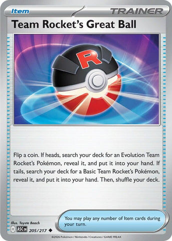 Team Rocket's Great Ball (205/217) [Mega Evolution: Ascended Heroes] - The Mythic Store | 24h Order Processing