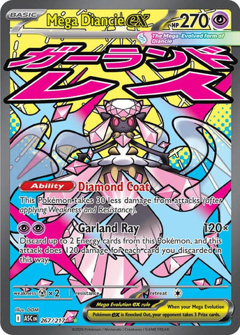 Mega Diancie ex (267/217) [Mega Evolution: Ascended Heroes] - The Mythic Store | 24h Order Processing