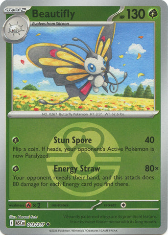 Beautifly (013/217) (Love Ball) [Mega Evolution: Ascended Heroes] - The Mythic Store | 24h Order Processing