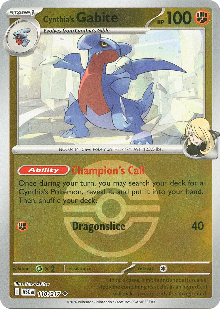Cynthia's Gabite (110/217) (Poke Ball) [Mega Evolution: Ascended Heroes] - The Mythic Store | 24h Order Processing