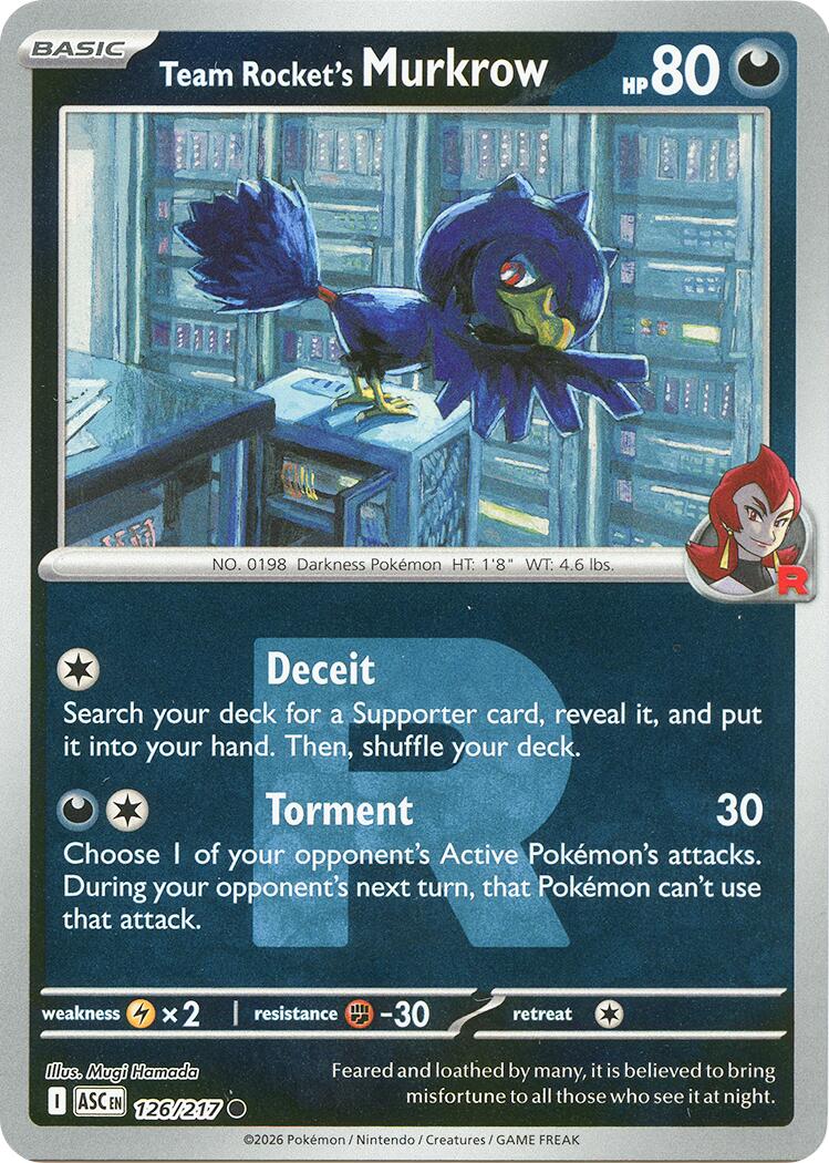 Team Rocket's Murkrow (126/217) (Team Rocket) [Mega Evolution: Ascended Heroes] - The Mythic Store | 24h Order Processing