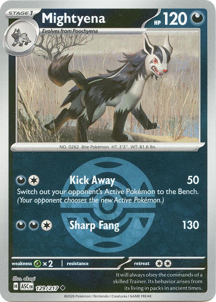 Mightyena (129/217) (Dusk Ball) [Mega Evolution: Ascended Heroes] - The Mythic Store | 24h Order Processing