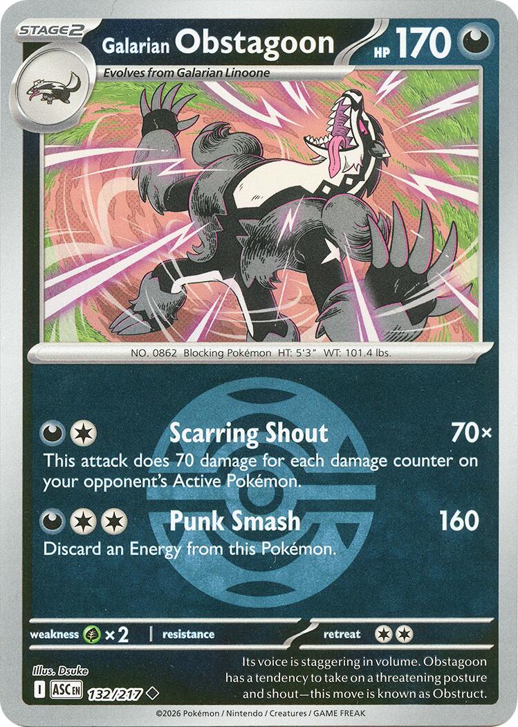 Galarian Obstagoon (132/217) (Dusk Ball) [Mega Evolution: Ascended Heroes] - The Mythic Store | 24h Order Processing