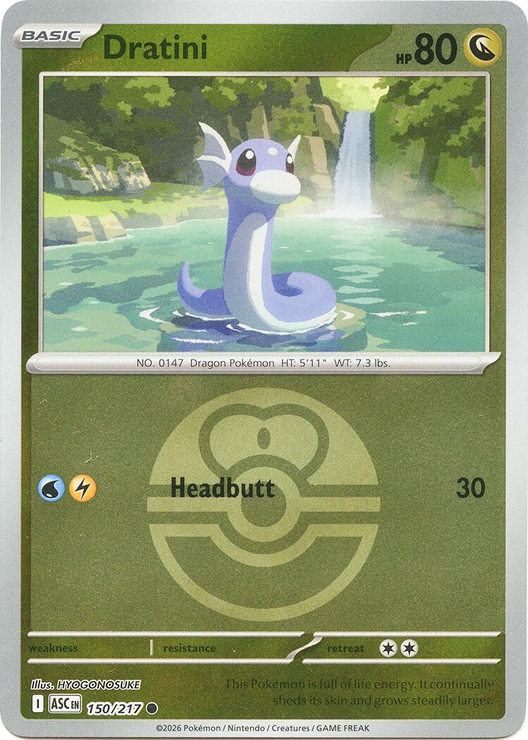 Dratini (150/217) (Love Ball) [Mega Evolution: Ascended Heroes] - The Mythic Store | 24h Order Processing