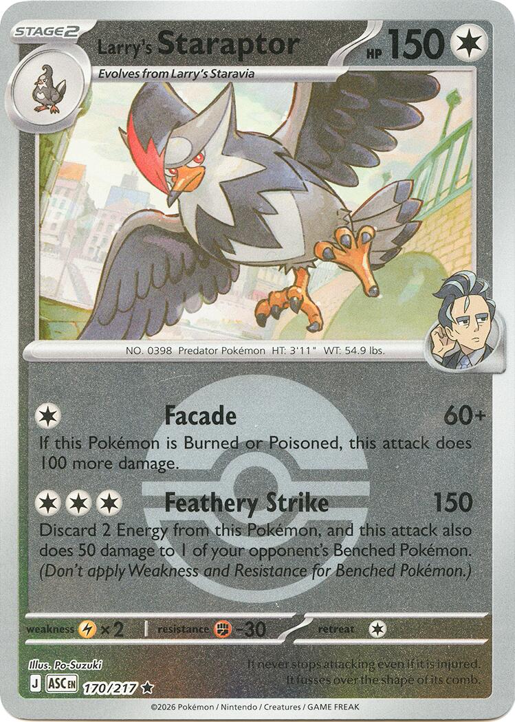 Larry's Staraptor (170/217) (Poke Ball) [Mega Evolution: Ascended Heroes] - The Mythic Store | 24h Order Processing